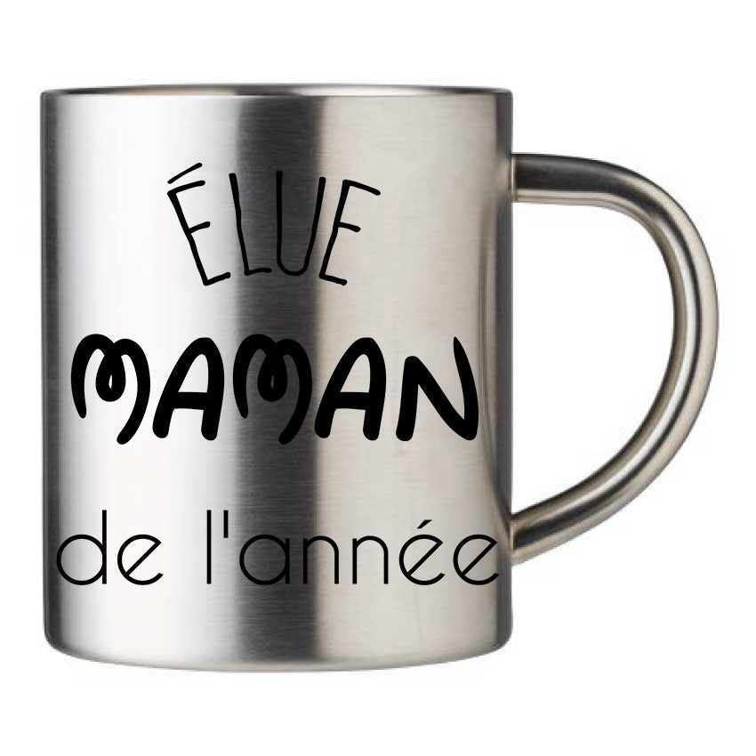 Mug inox personnalisé Elu maman de l'annee