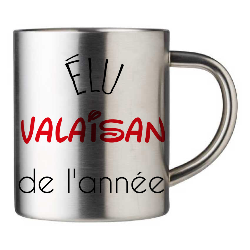 Mug inox personnalisé Elu valaisan de l'annee