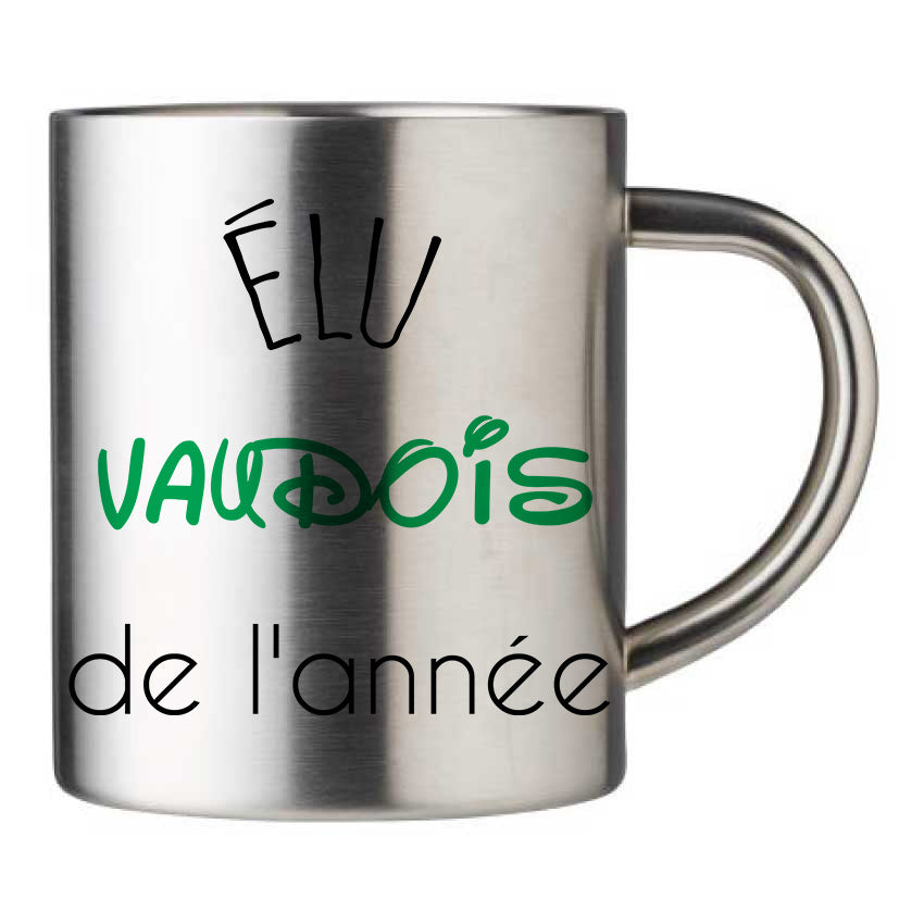 Mug inox personnalisé Elu vaudois de l'annee
