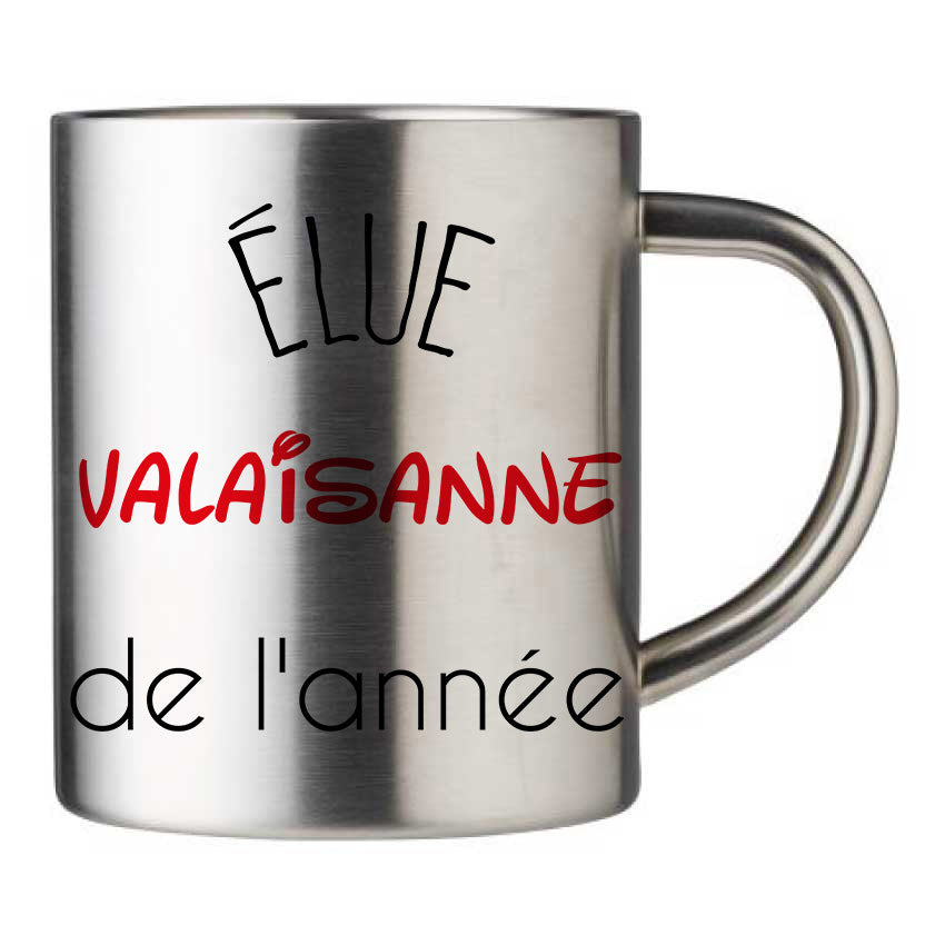 Mug inox personnalisé Elue valaisanne de l'annee