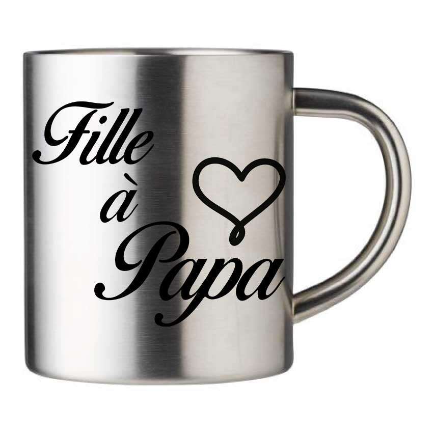 Mug inox personnalisé Fille a papa