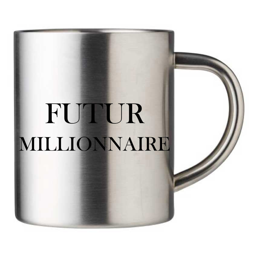 Mug inox personnalisé Futur Millionnaire