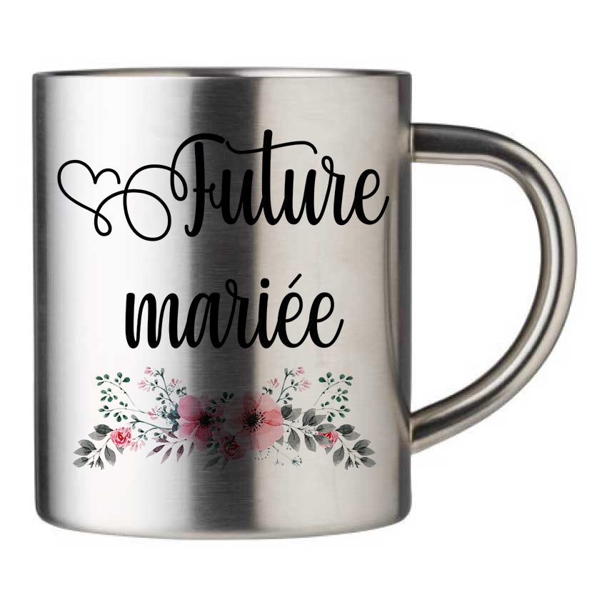 Mug inox personnalisé Future mariee