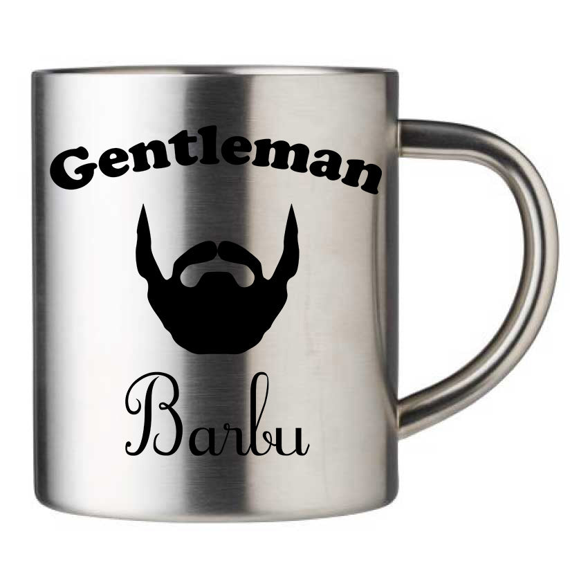 Mug inox personnalisé Gentleman barbu