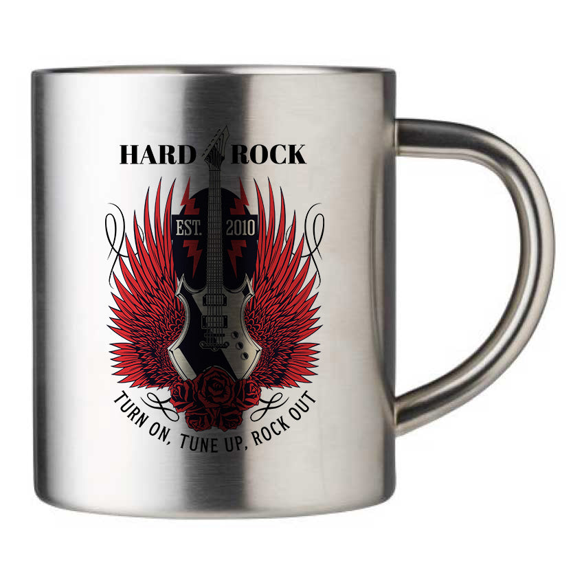 Mug inox personnalisé Hard rock