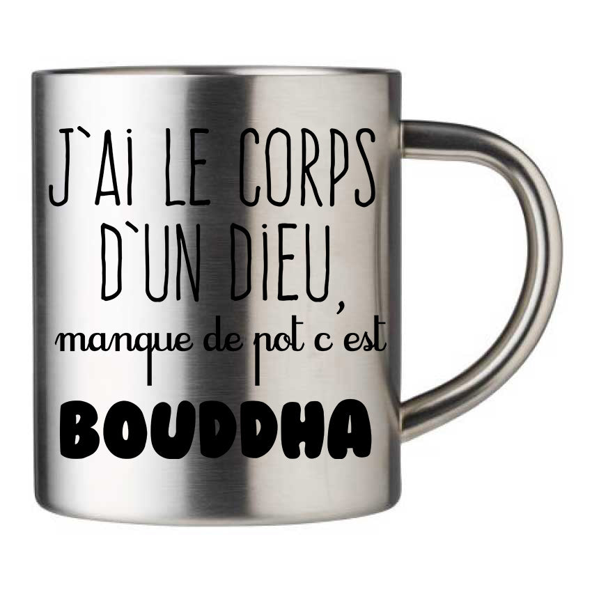 Mug inox personnalisé J'ai le corps d'un dieu