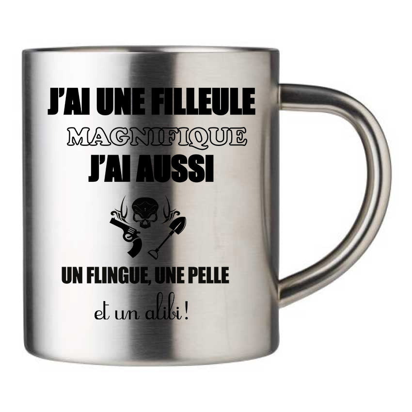 Mug inox personnalisé J'ai une filleule magnifique