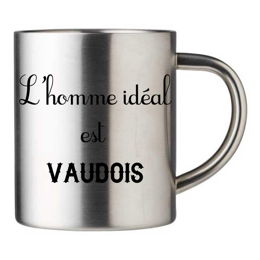 Mug inox personnalisé L'homme ideal Vaudois 2