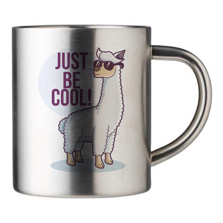 Mug inox personnalisé Lama just be cool