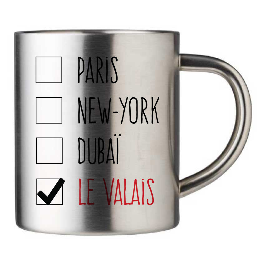 Mug inox personnalisé Le Valais
