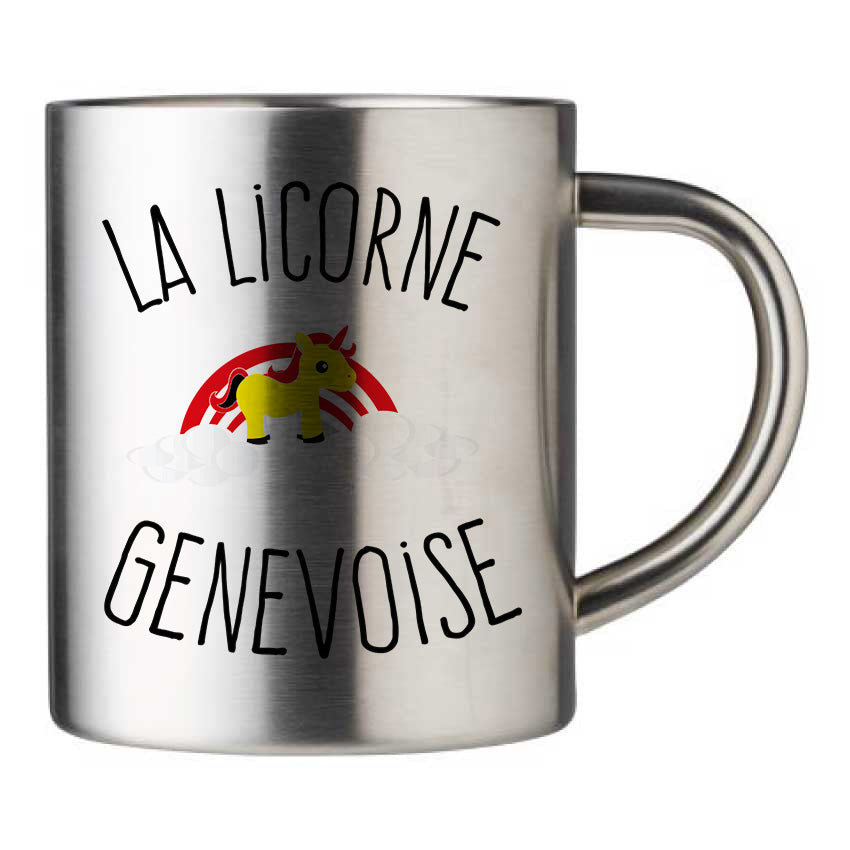Mug inox personnalisé Licorne genevoise