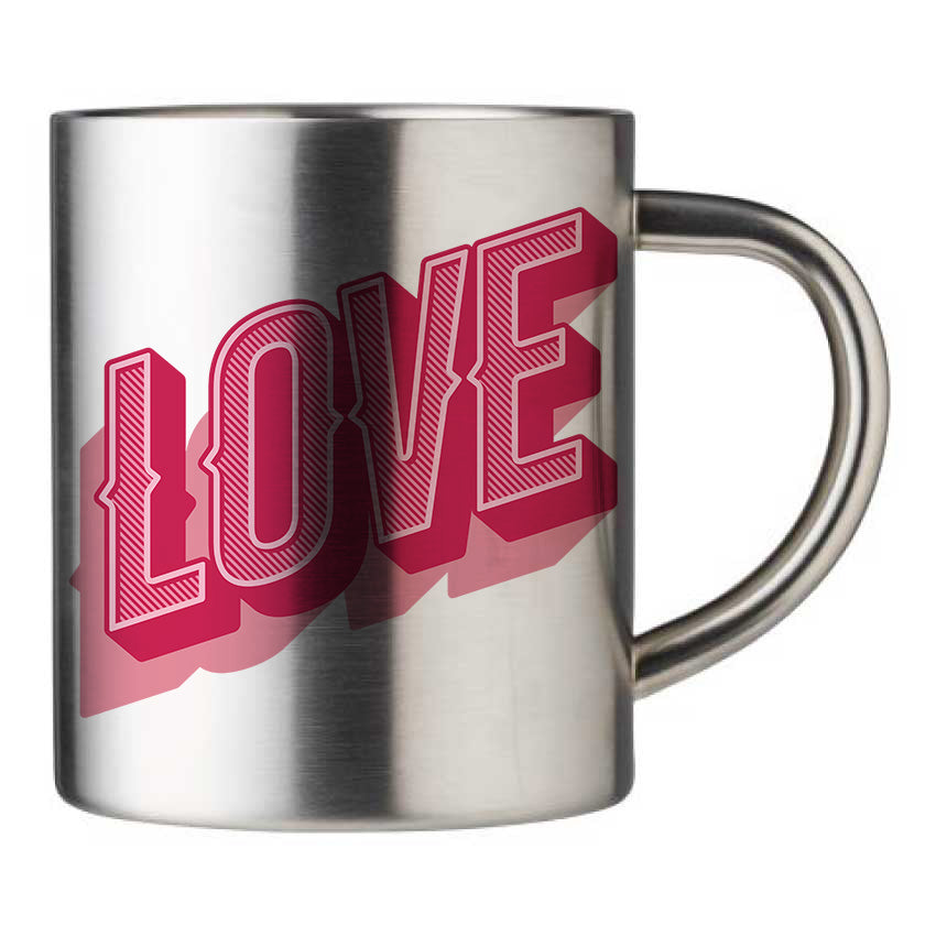 Mug inox personnalisé Love