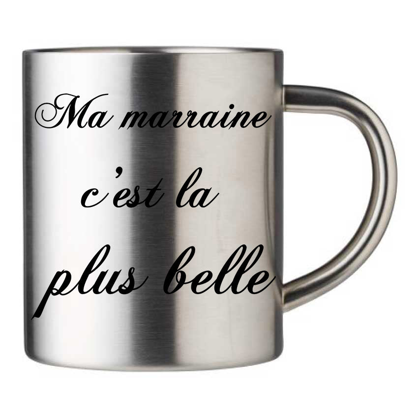Mug inox personnalisé Ma marraine c'est la plus belle