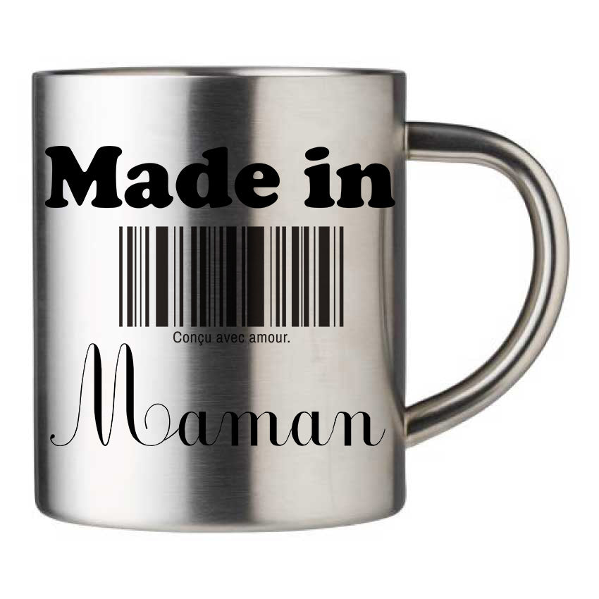 Mug inox personnalisé Made in Maman