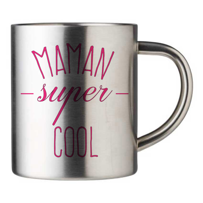 Mug inox personnalisé Maman super cool