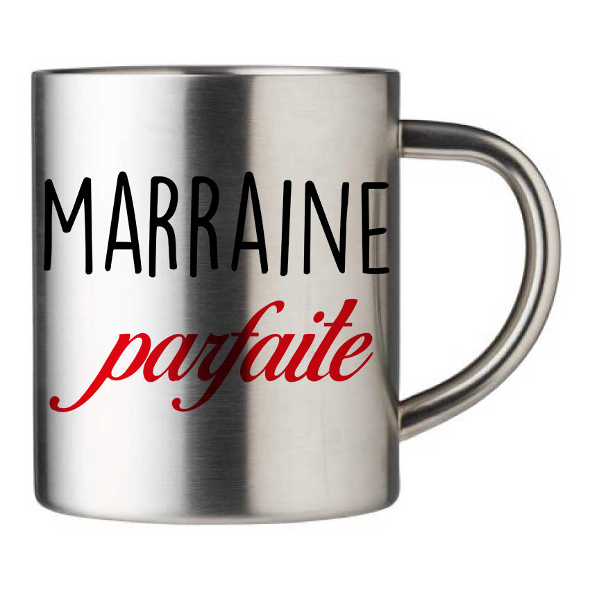 Mug inox personnalisé Marraine parfaite