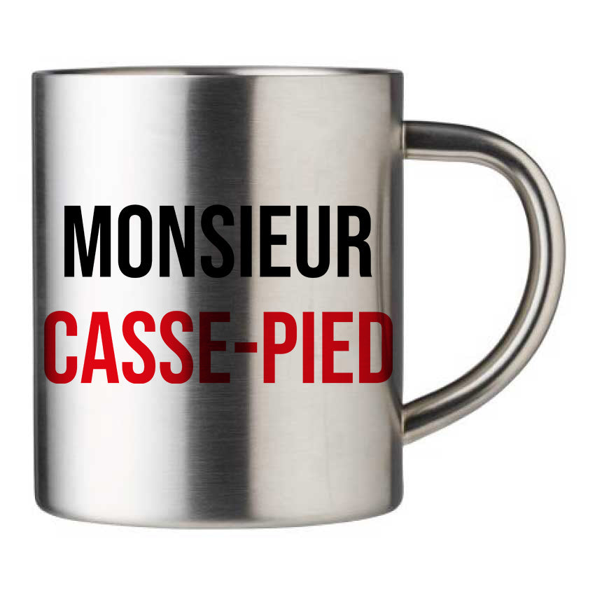 Mug inox personnalisé Monsieur casse-pied