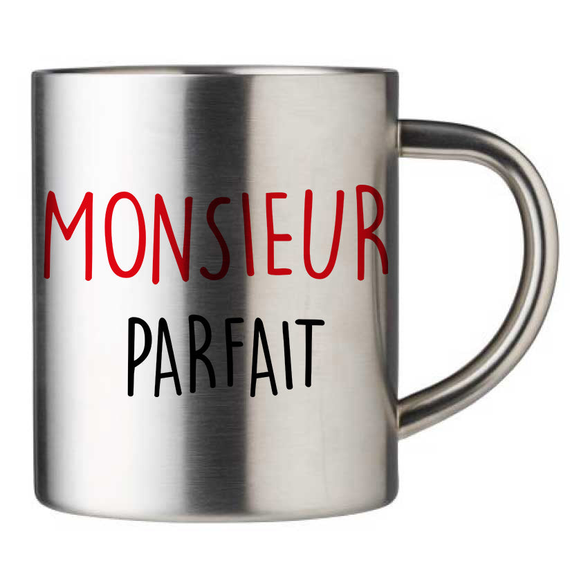 Mug inox personnalisé Monsieur parfait