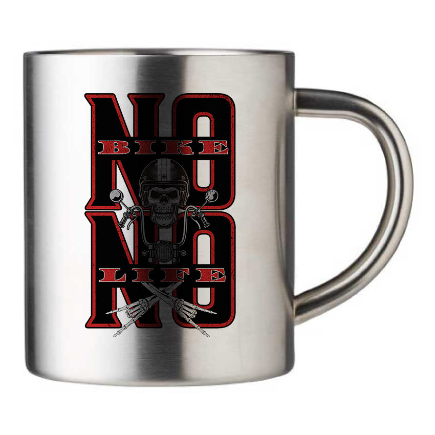 Mug inox personnalisé No bike no life