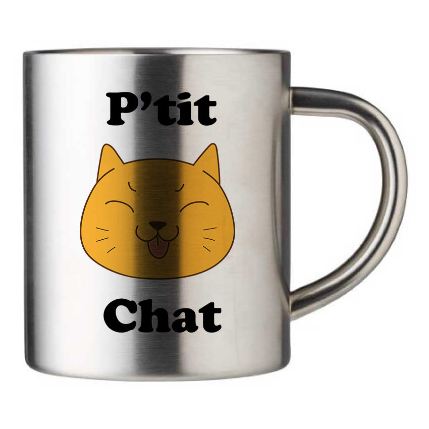 Mug inox personnalisé P'tit chat
