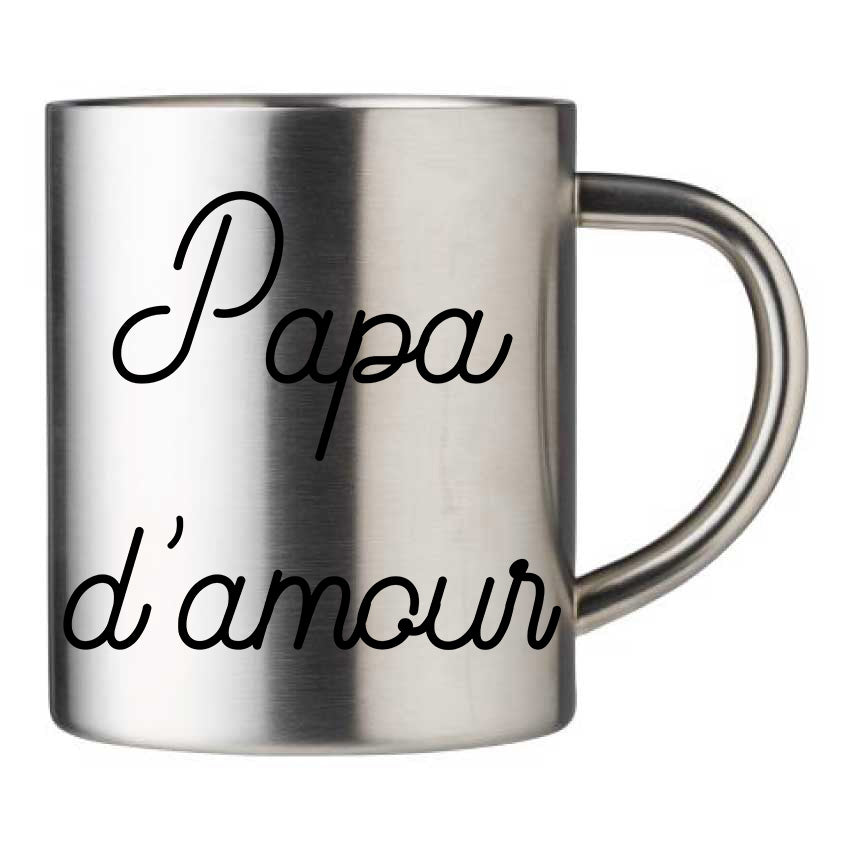 Mug inox personnalisé Papa d'amour