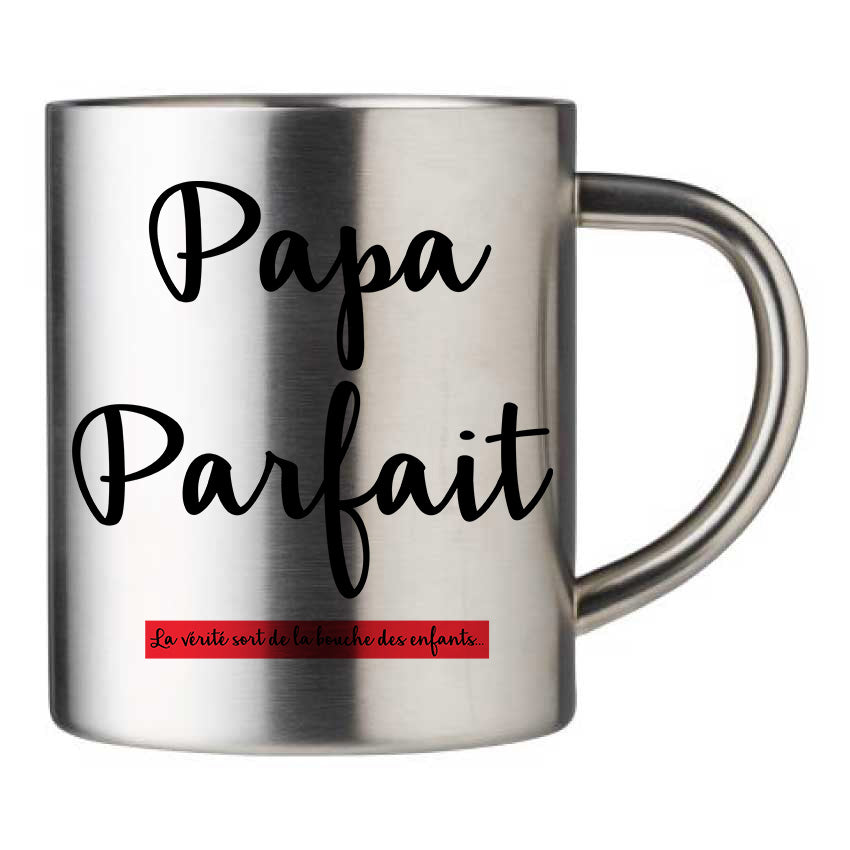 Mug inox personnalisé Papa parfait