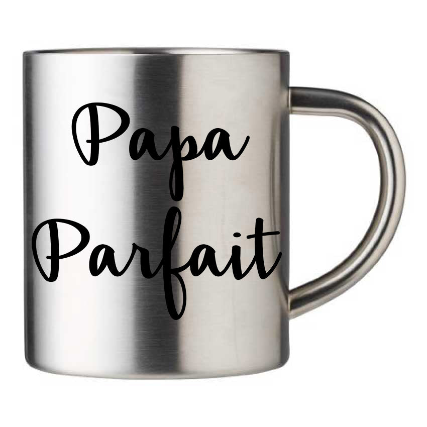 Mug inox personnalisé Papa parfait 2
