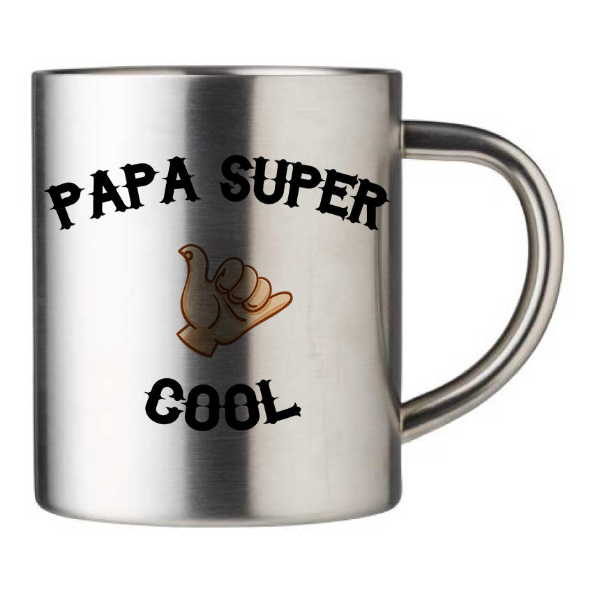 Mug inox personnalisé Papa super cool