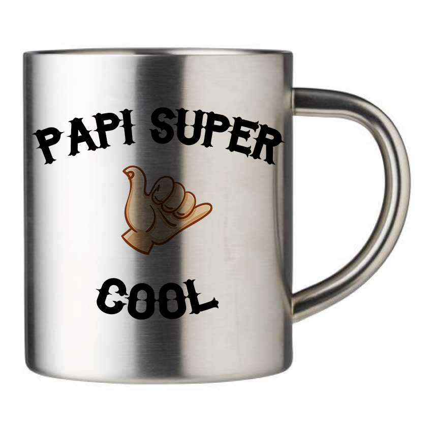 Mug inox personnalisé Papi super cool