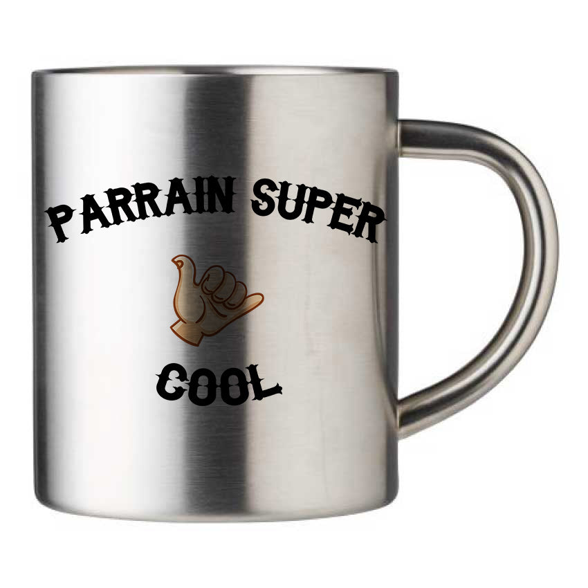 Mug inox personnalisé Parrain super cool