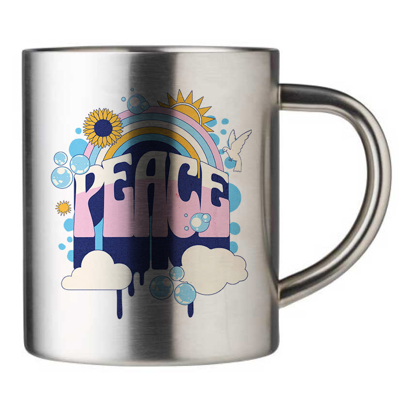 Mug inox personnalisé Peace