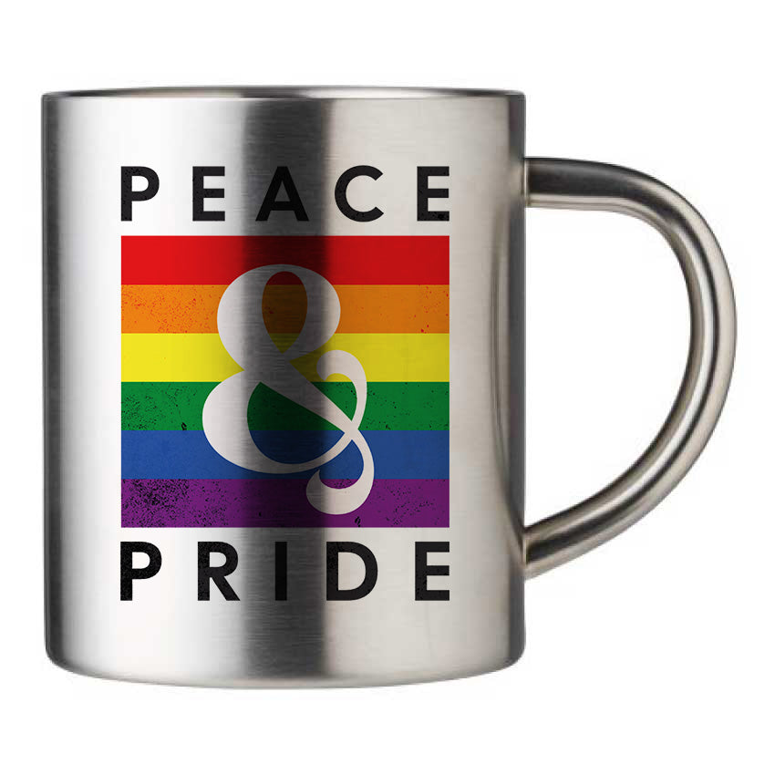 Mug inox personnalisé Peace & Pride