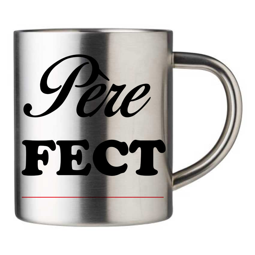 Mug inox personnalisé Pere fect