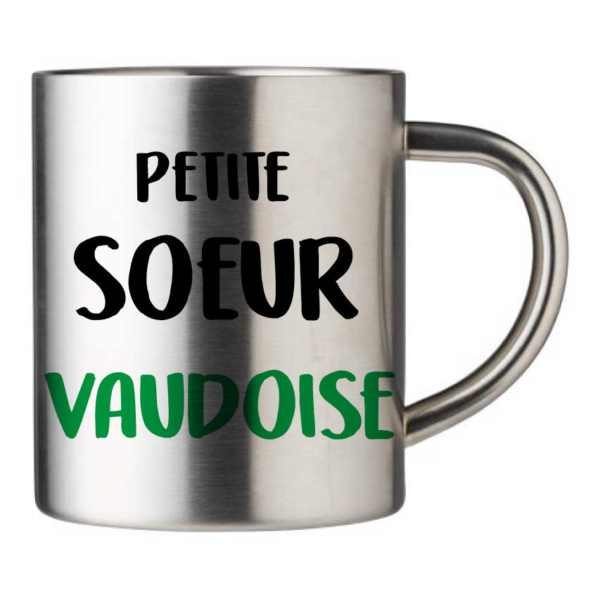 Mug inox personnalisé Petite soeur Vaudoise
