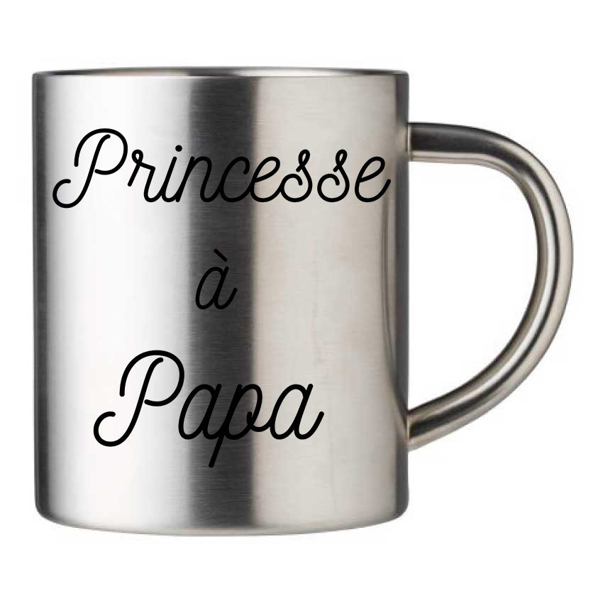 Mug inox personnalisé Princesse a papa