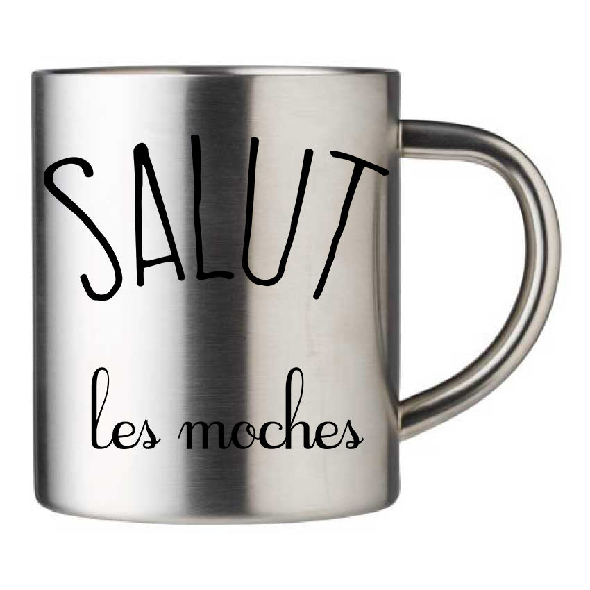 Mug inox personnalisé Salut les moches