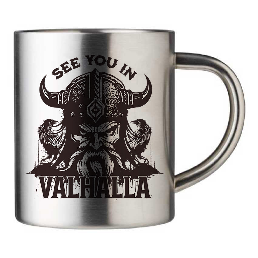 Mug inox personnalisé See you in Valhalla