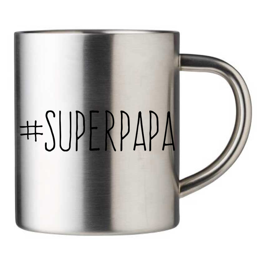 Mug inox personnalisé Superpapa 2