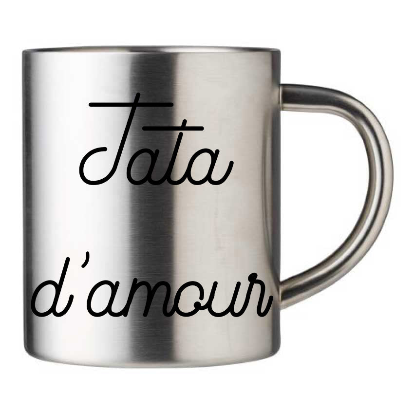 Mug inox personnalisé Tata d'amour