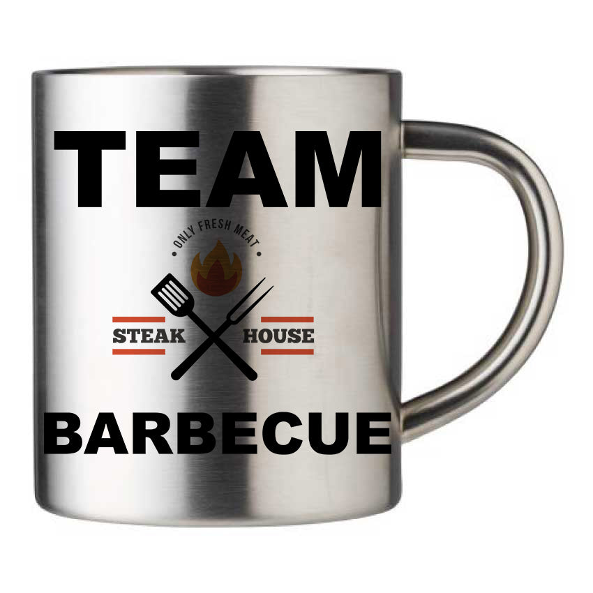 Mug inox personnalisé Team Barbecue