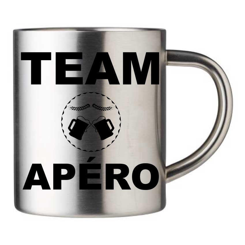 Mug inox personnalisé Team apero