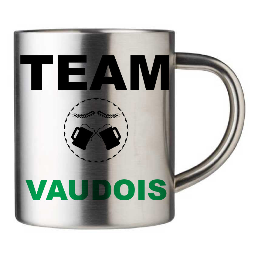 Mug inox personnalisé Team vaudois