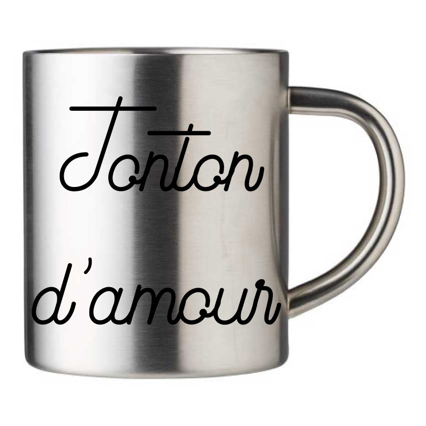 Mug inox personnalisé Tonton d'amour