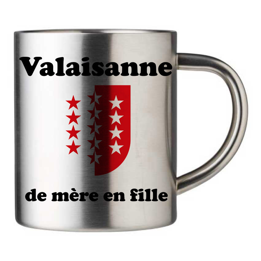 Mug inox personnalisé Valaisanne de mere en fille