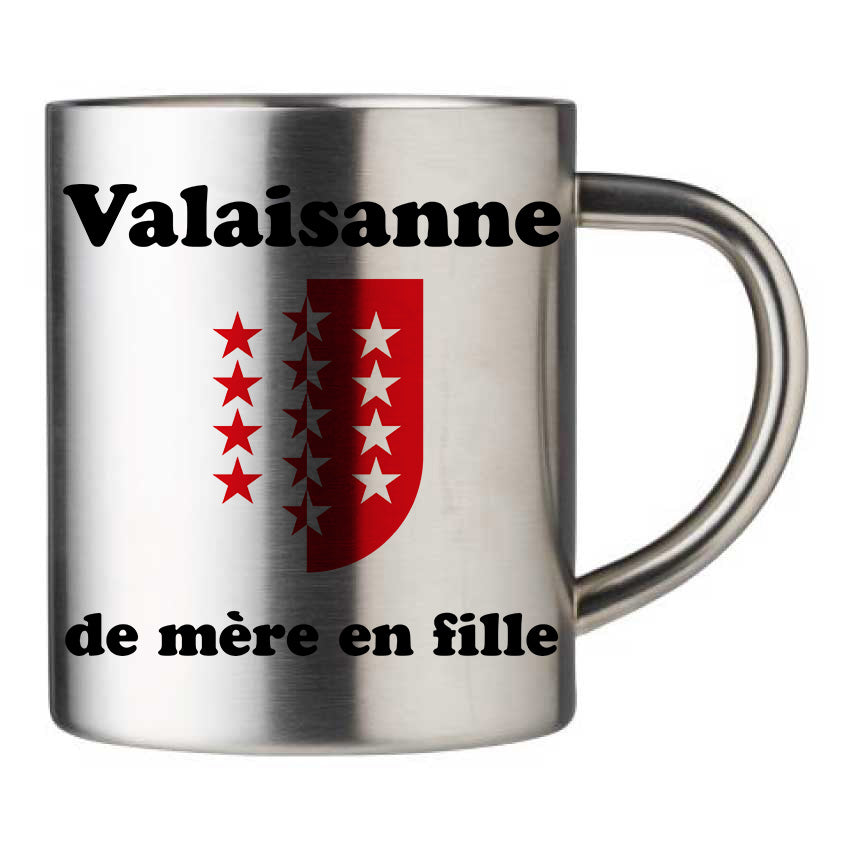Mug inox personnalisé Valaisanne de mere en fille 2