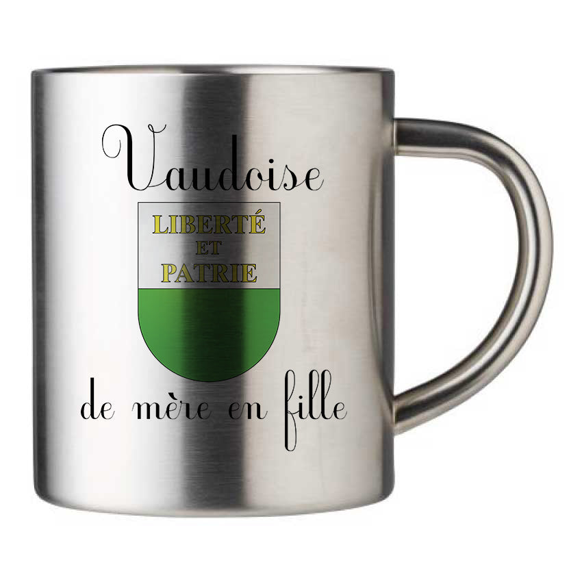 Mug inox personnalisé Vaudoise de mère en fille