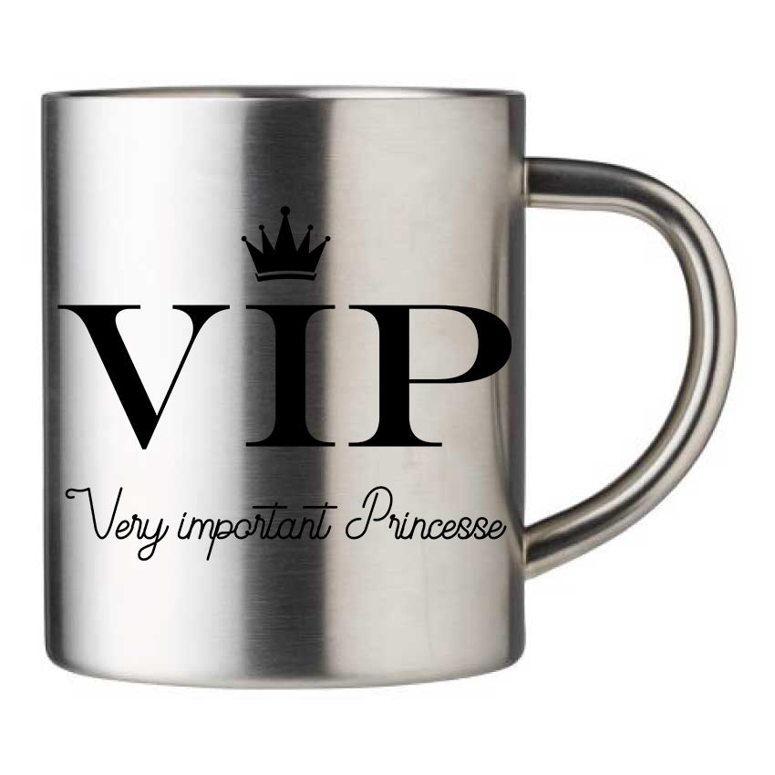 Mug inox personnalisé Very important princesse