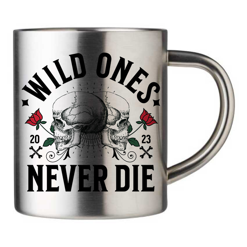 Mug inox personnalisé Wild one never dies