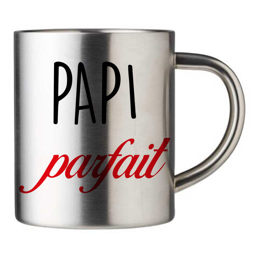 Mug inox personnalisé papi parfait