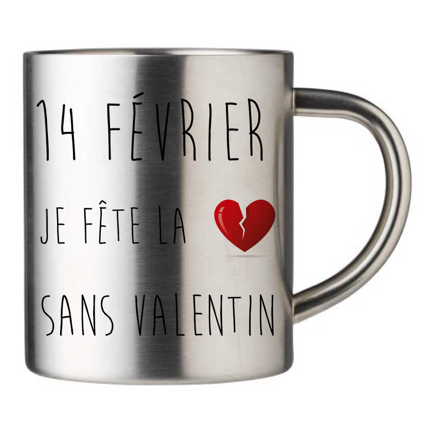 Mug inox personnalisé sans valentin
